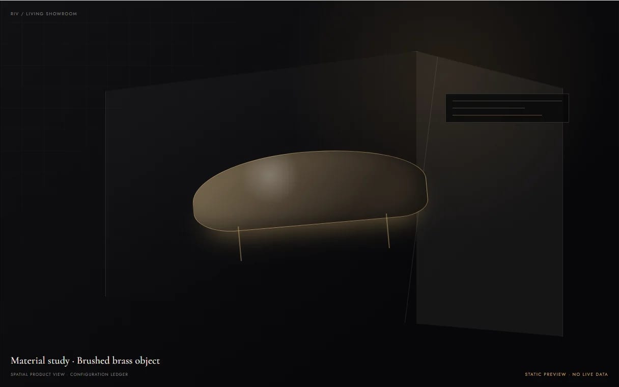 Living Showroom Engine project-specific interface preview.