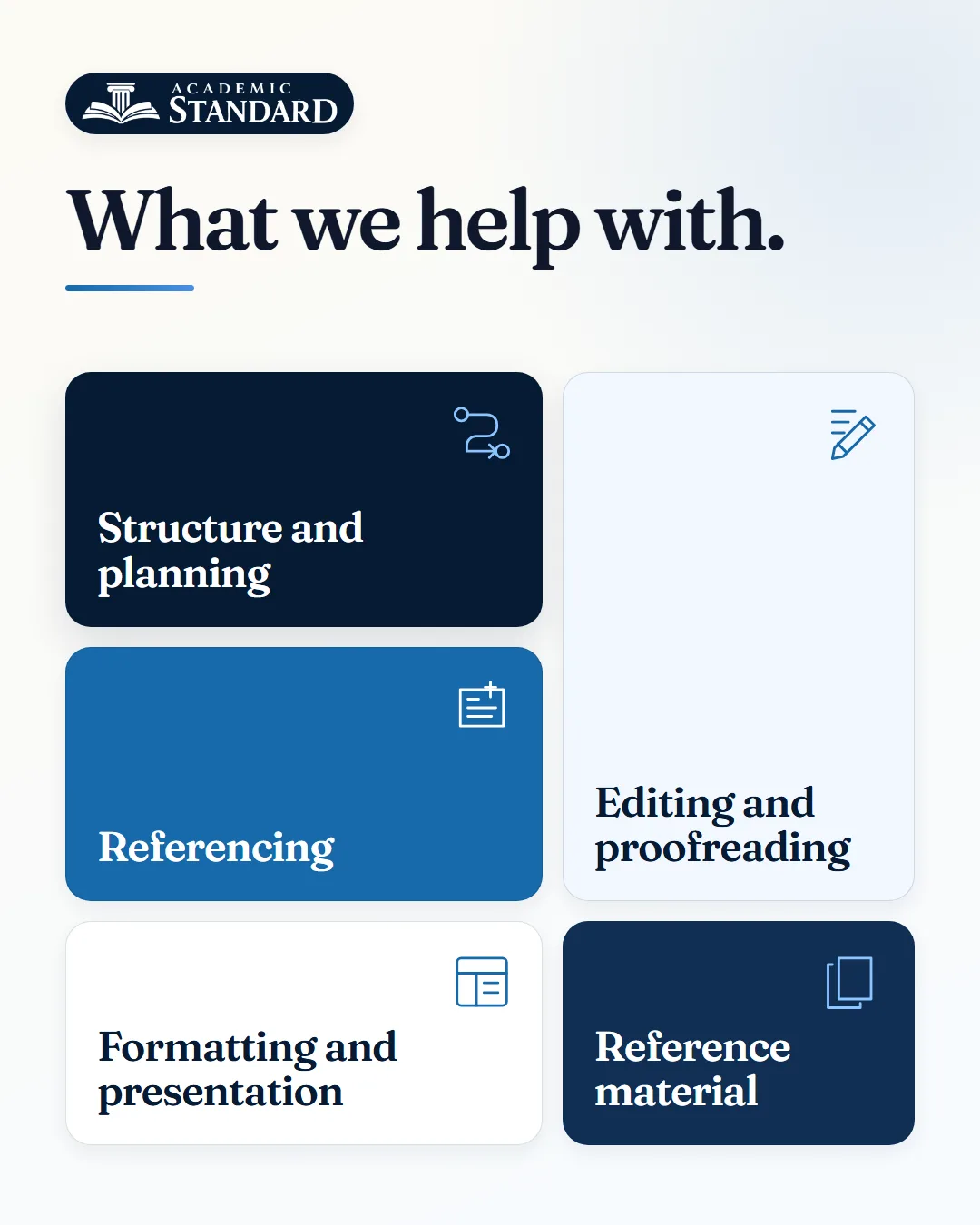 Academic Standard service-overview social graphic.
