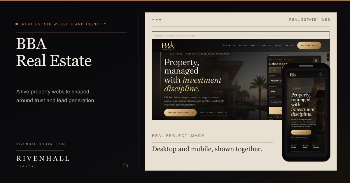 BBA Real Estate branded property and investment visual.